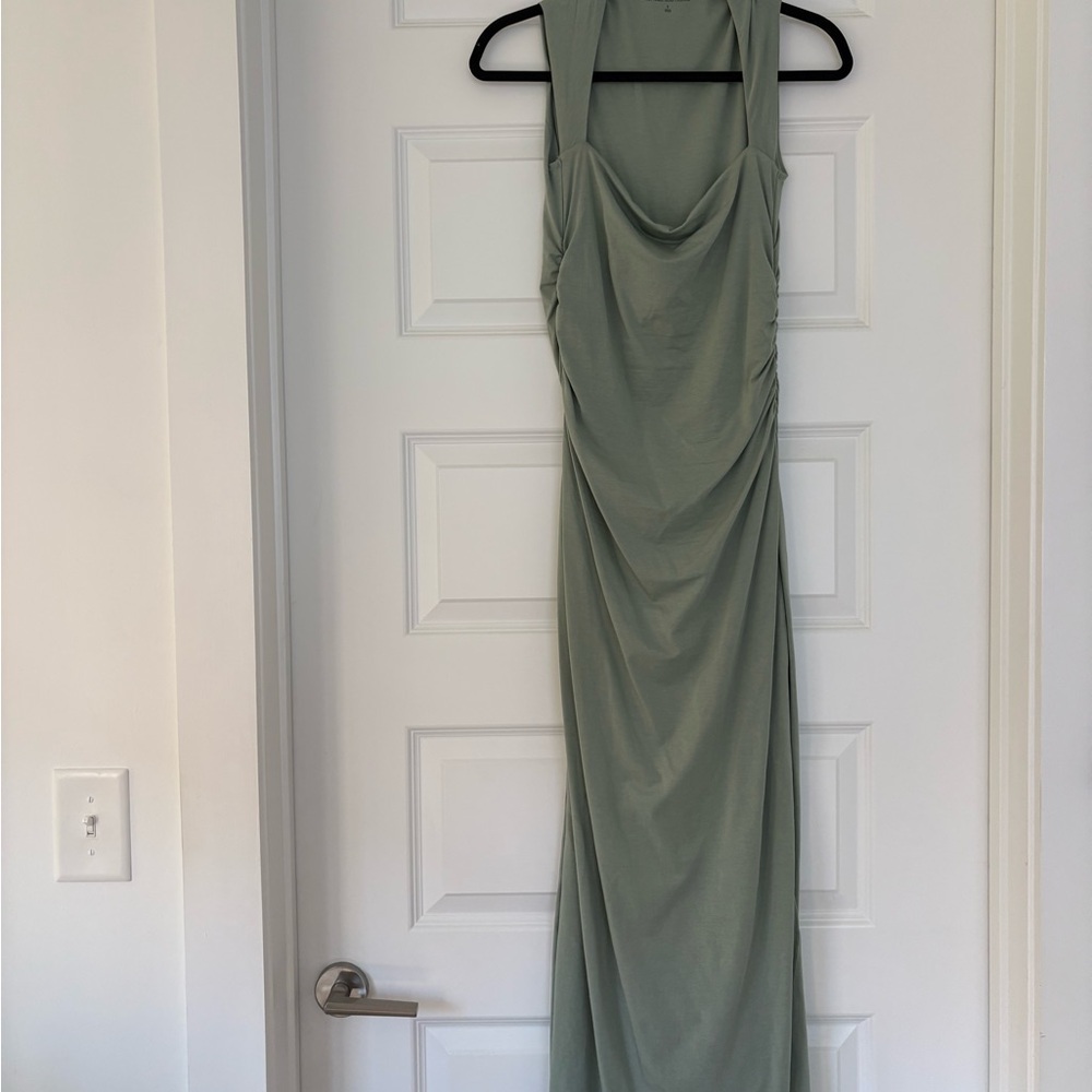 Abercrombie & Fitch Light Green Maxi Dress
